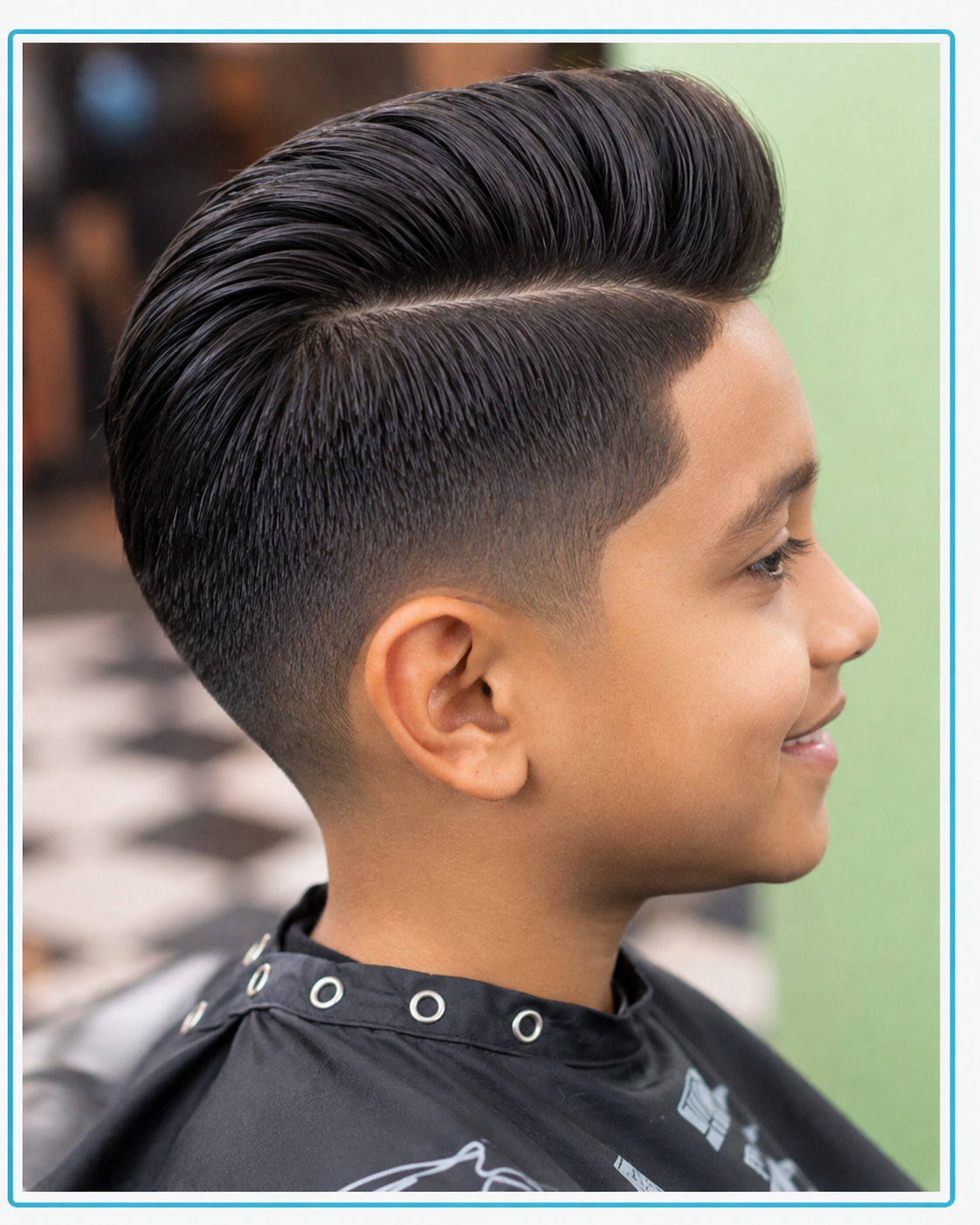 Classic Boy Old School Vintage Hairstyle Kids Haircut Scissor Cut